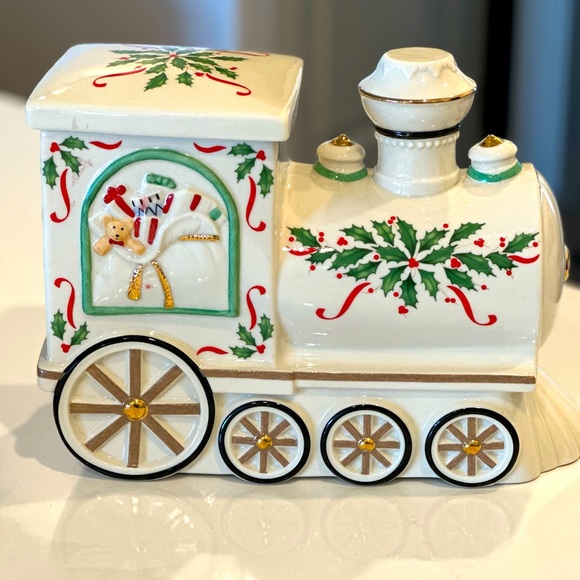 Lenox Santa Christmas Train Cookie Jar - Picture 2 of 8